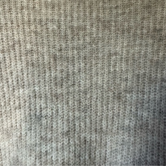 BP Ruffle Sleeve Beige Tan V-Neck Sweater, Oversized, XL - Picture 6 of 8